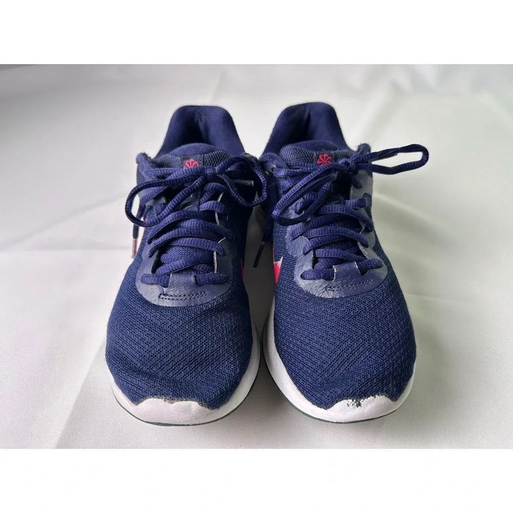 Nike Revolution 6 Running Shoes Women US 8 Blue Pink Athletic Sneaker DC3729-401